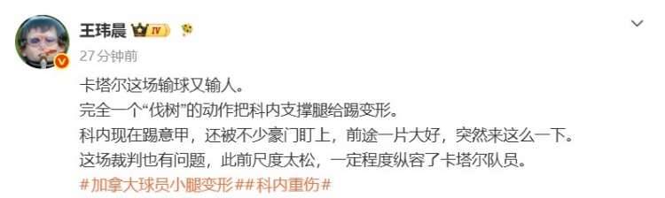 体坛周报记者:卡塔尔输球又输人 裁判也有问题 一定程度纵容了卡塔尔队员