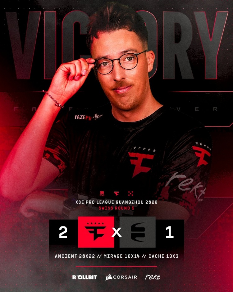 🎮又一次的地狱归来!双大哥合砍37杀带队FAZE击败EB晋级淘汰赛