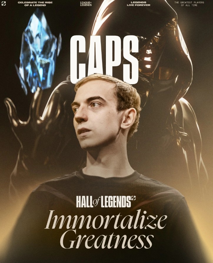 赛事官方列举Caps生涯荣誉:独一无二的Caps