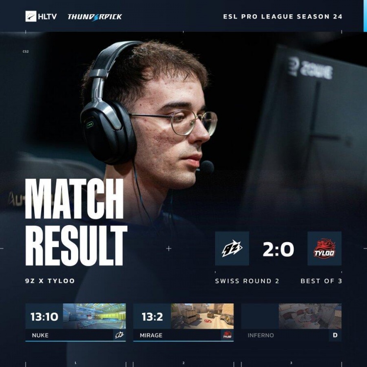 🎮EPL S24:被打崩!JamYoung状态低迷 TYLOO遭9z横扫掉入0-2组